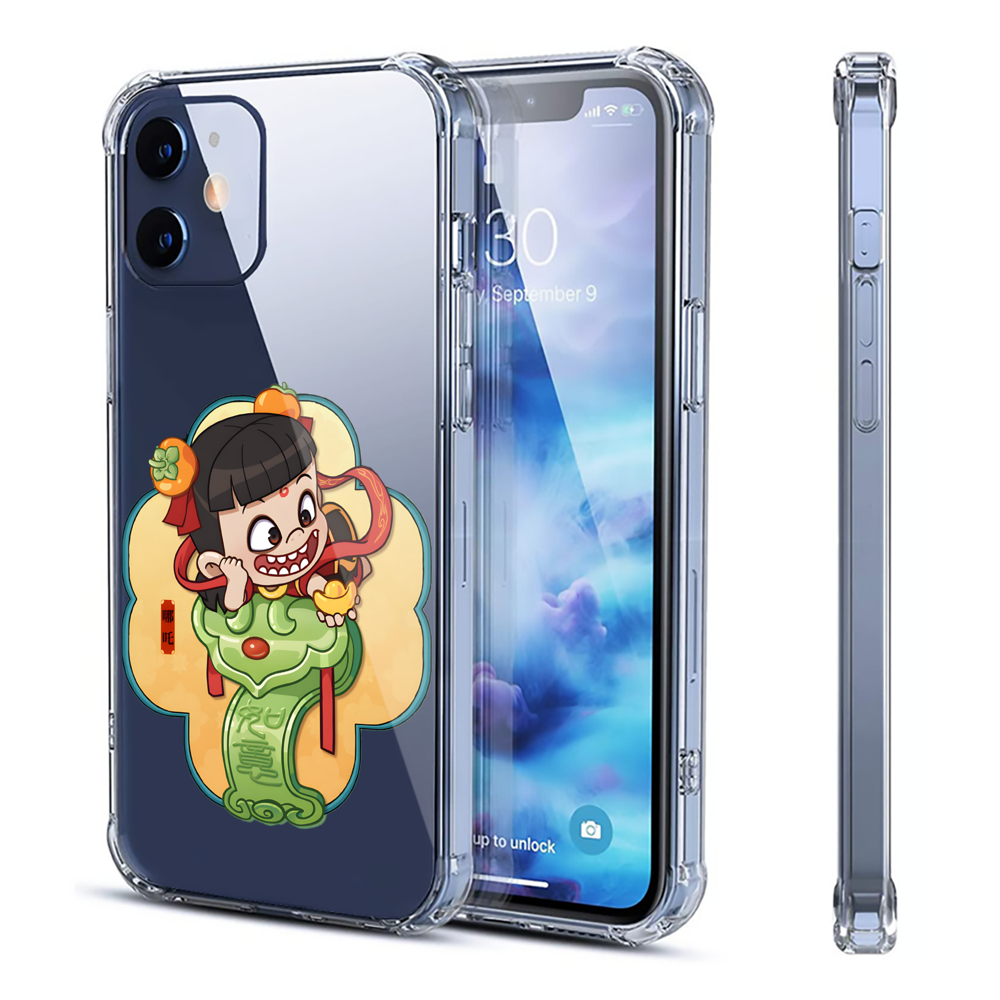 （画像用） Ne Zha 2 ナタ 魔童の大暴れ 【iPhone 12シリーズ対応】透明スマホケース（クリアソフトケース）